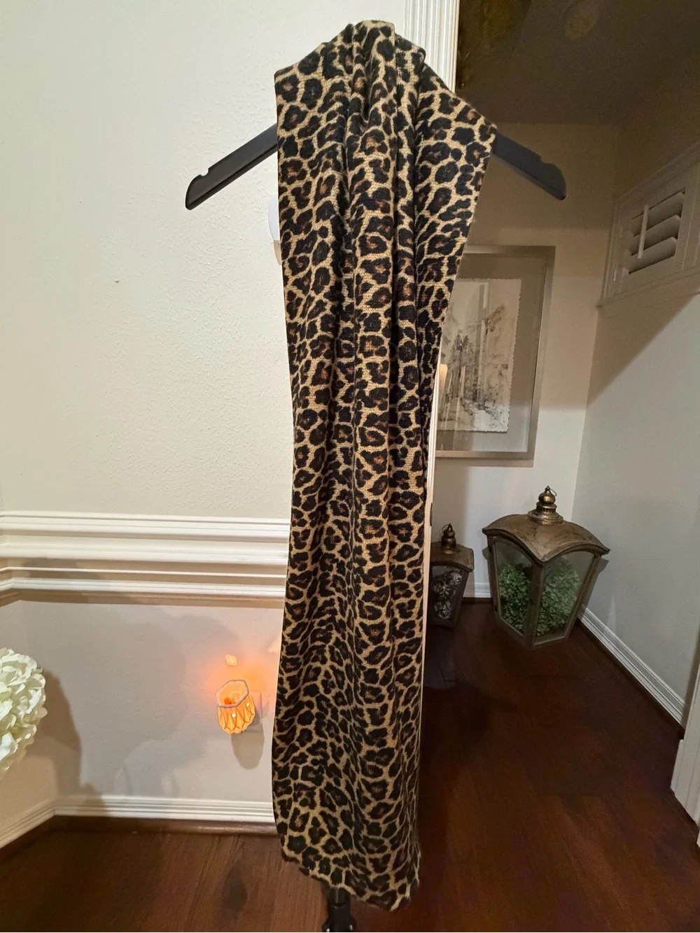 Michael Kors Leopard Print Scarf - Brown/Black